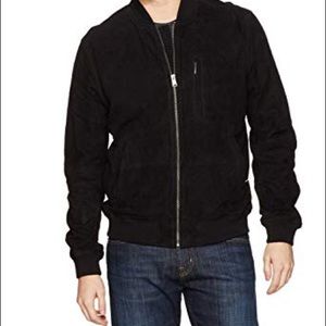Men’s Lucky Brand Suede Black Bomber